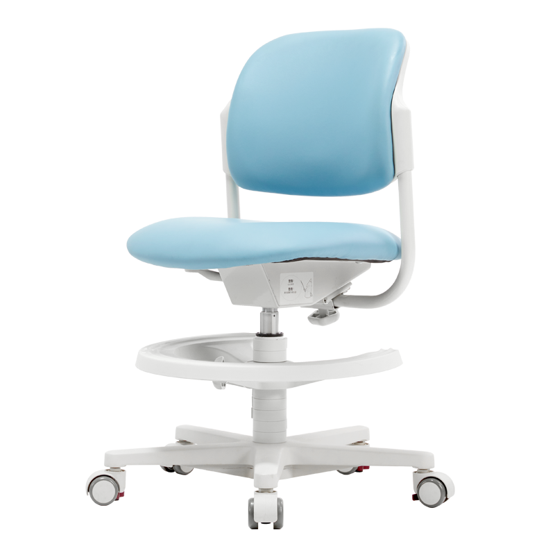 ktow誉登儿童学习椅可调节升降脚踏功能座椅家用小学生写字椅凳子 K2王子蓝+绿色椅套