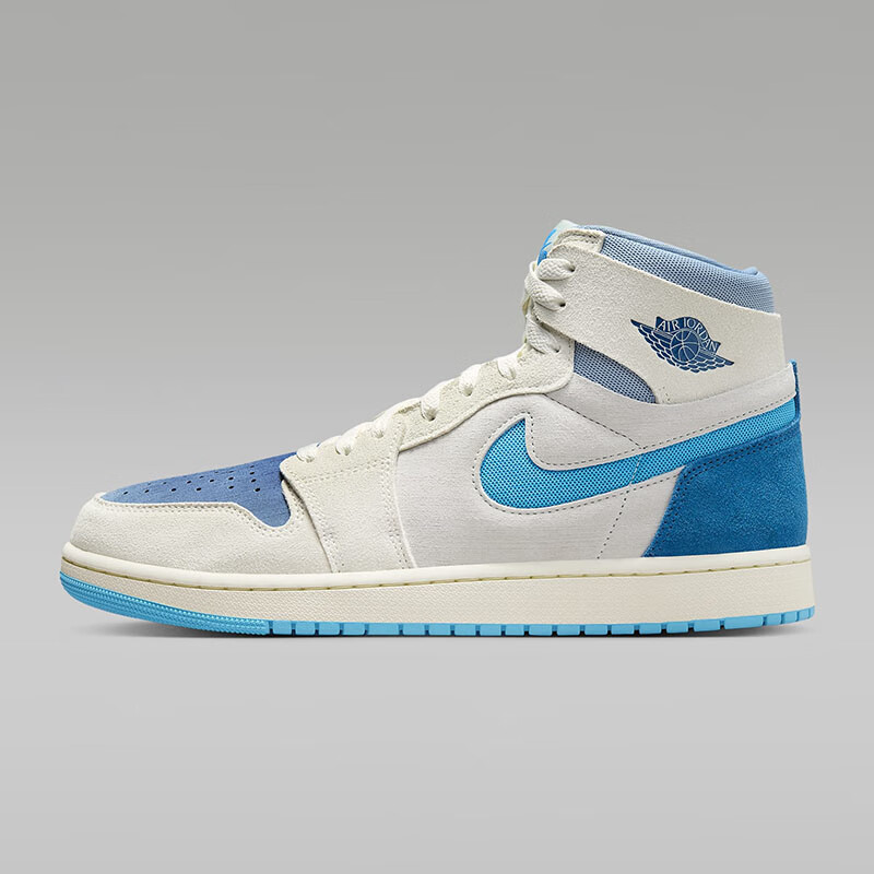 男aj1运动鞋 air jordan 1 zoom cmft 2 缓冲舒适轻量透气休闲鞋 灰蓝