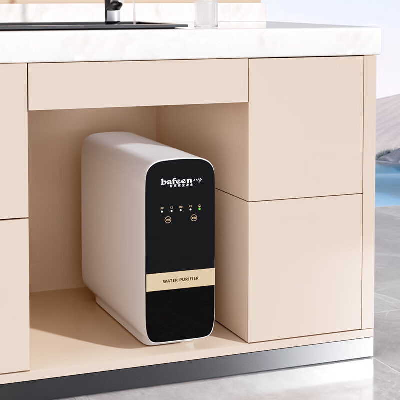 八分(bafeen)家用净水器600G大流量出水直饮机新鲜无陈水ro反渗透净水机可外接管线机分流茶台开水器 600G