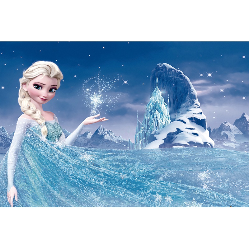 冰雪公主挂画 冰雪奇缘海报爱莎公主艾莎女王安娜海报贴画墙画装饰画