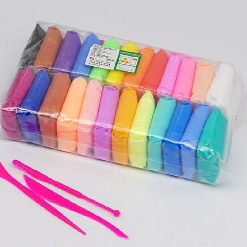 拉迪图12/24/36色超轻粘土儿童安全黏土太空彩泥袋装橡皮泥手工diy 24