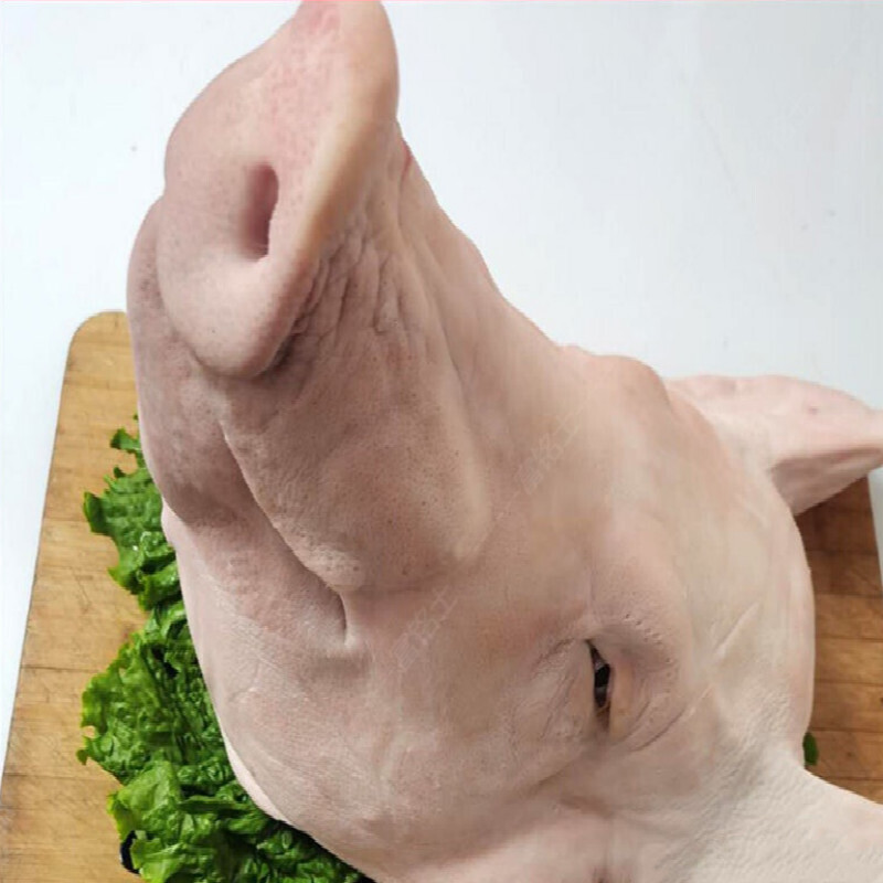 伯贤新鲜现杀生猪大头整个带猪舌头整只猪脸肉 10斤左右