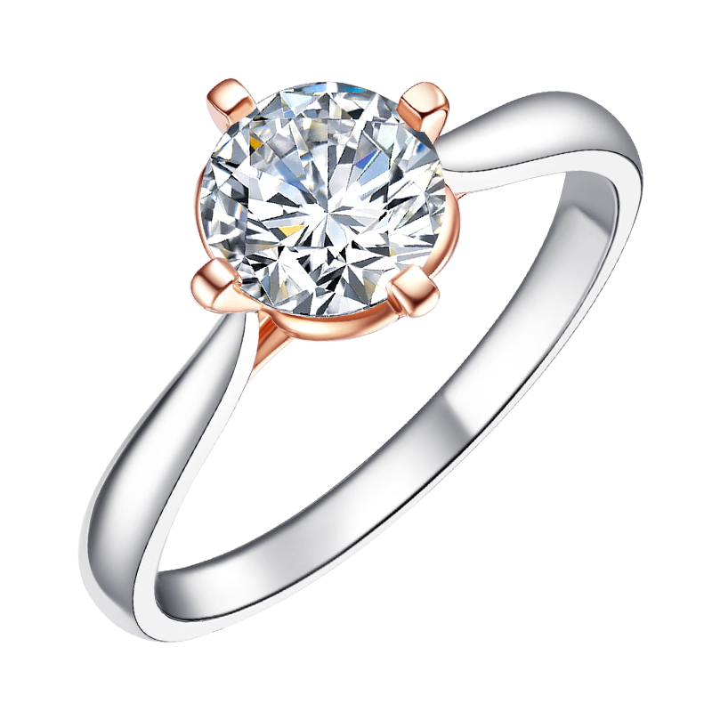 我愛(ài)鉆石網(wǎng) 鉆戒白18K金鉆石戒指女款鉑金求婚結婚戒指四爪GIA裸鉆定制情結 【婚戒推薦】40分IJ色