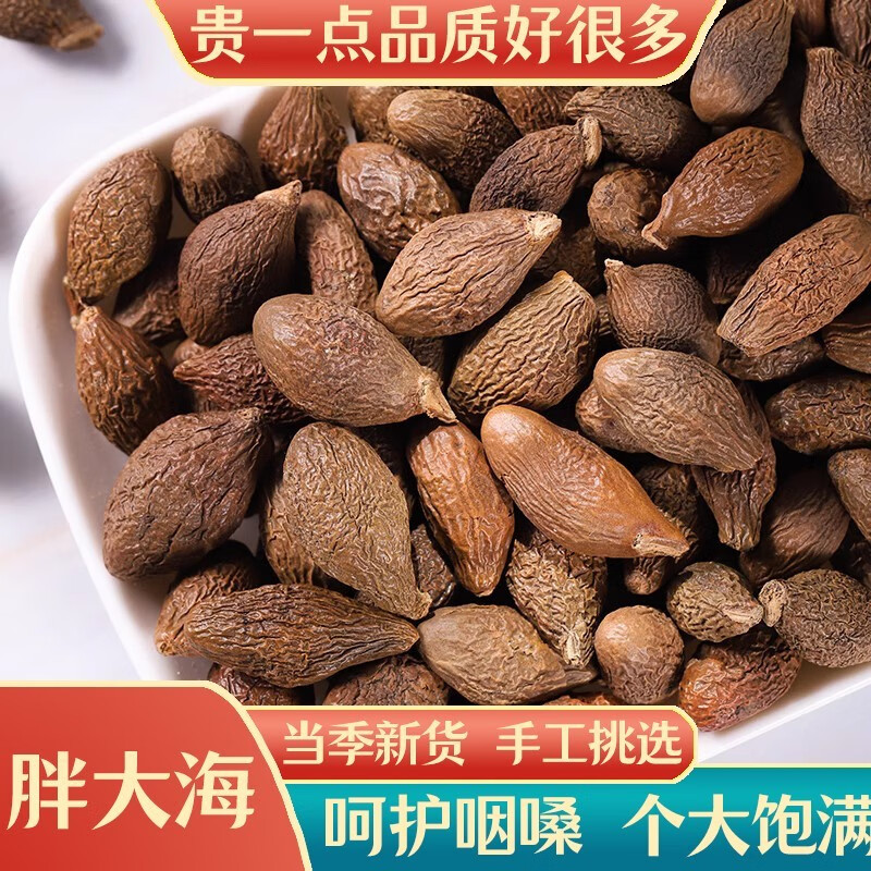 胖大海中药材胖大海果泡大海广西正润品喉批发泡水喝茶大颗粒新货
