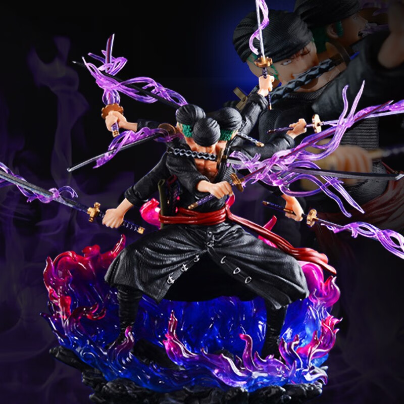 海贼王手办索隆九刀流鬼岛阿修罗三头六臂战斗形周边动漫模型摆件