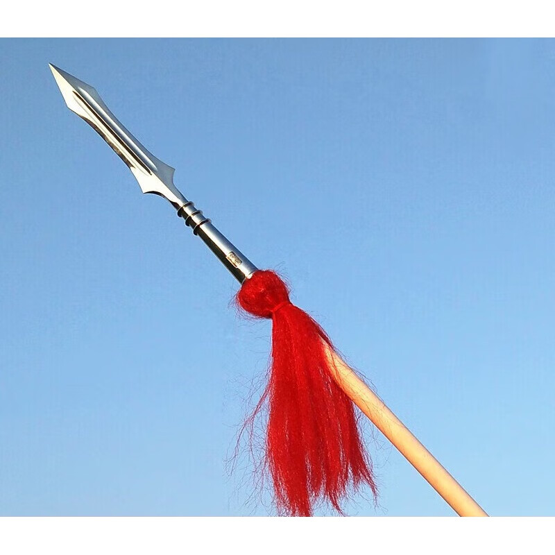 热奥白蜡杆红缨枪霸王枪武术枪赵子龙不锈钢红樱枪头长矛太极大枪 表 
