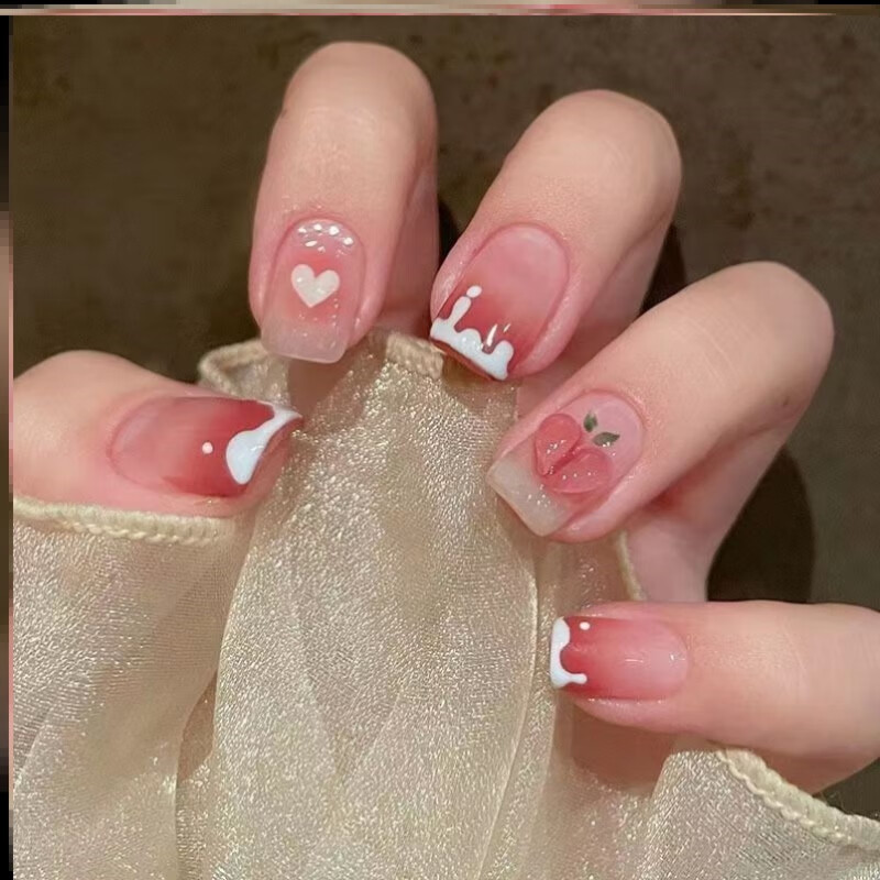 西克里 小孩穿戴美甲贴纸儿童穿戴甲片10岁女童的儿童美甲贴片假指甲