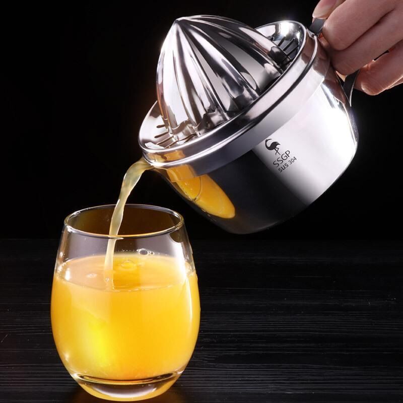 三四钢（SSGP）手动榨汁机家用柠檬橙汁挤压榨器小型简易水果榨汁器橙汁机果汁杯 304全钢榨汁器
