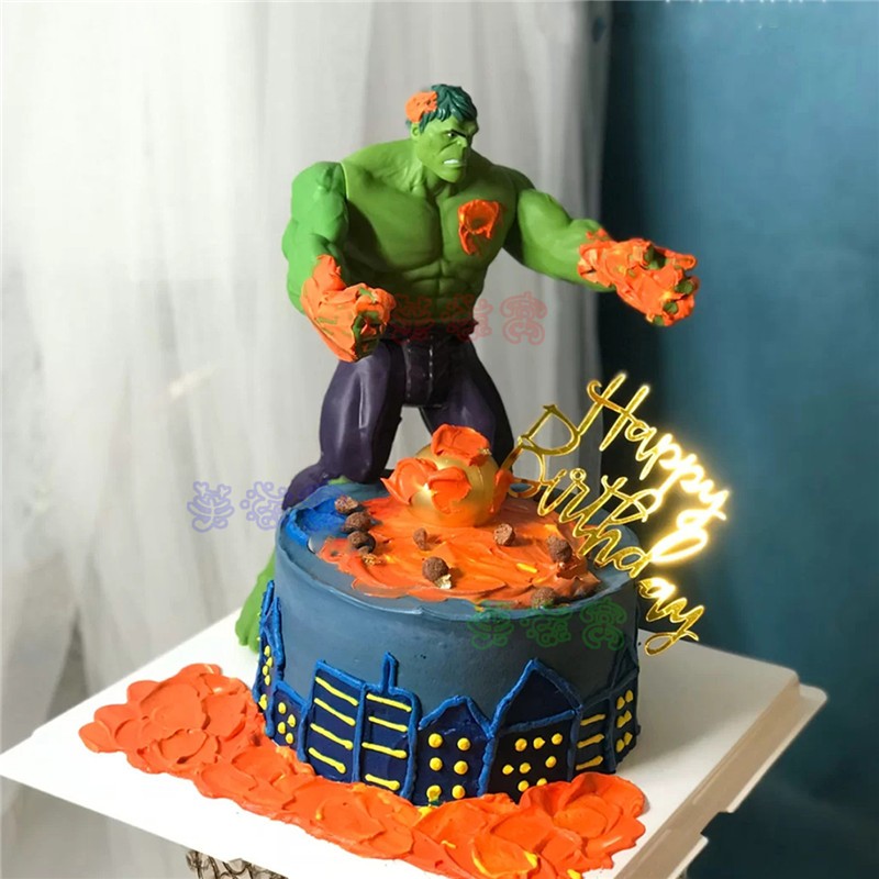 芙滋窝新款绿巨人生日蛋糕浩克蛋糕儿童男孩男宝女孩男生全国同城配送