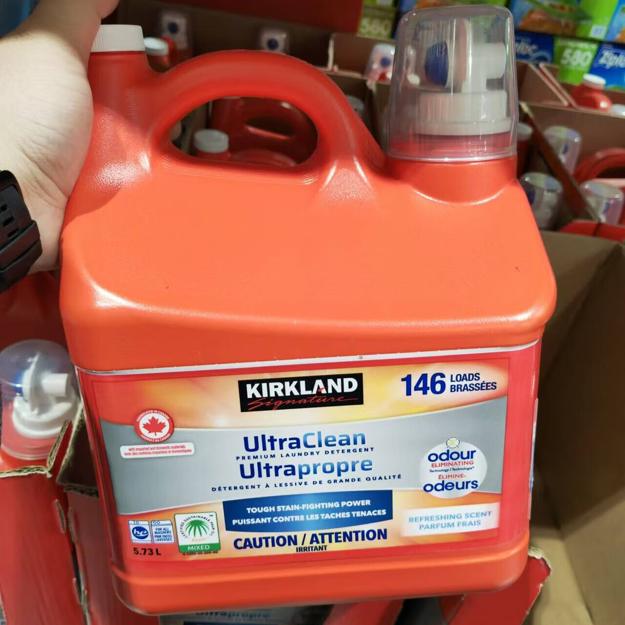 科克兰原装进口科克兰kirkland加强超浓缩洗衣液强力去渍5.