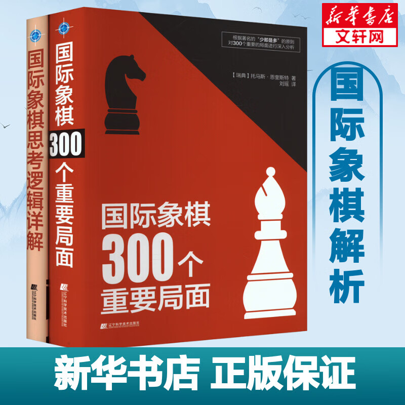 【新华正版】全套2册 国际象棋300个重要局面+国际象棋思考逻辑详解 图书