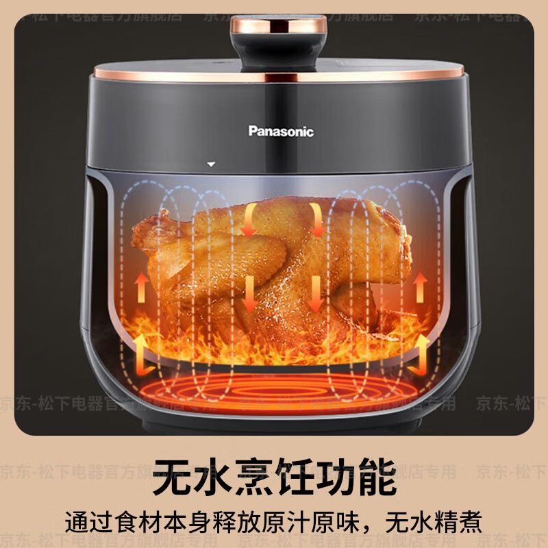 松下（Panasonic）电压力锅小型 家用高压锅 智能高压电饭锅 多功能迷你1-2人高压电饭煲 全自动电高压锅2L容量PB201 【 2L 】高压无水烹饪+12大模式|PB201