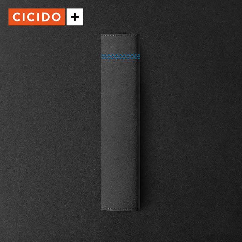 CICIDO+ Alcantara 翻毛皮汽车安全带护肩套保护套保险带加长高端 NO.691火山石黑-蓝标