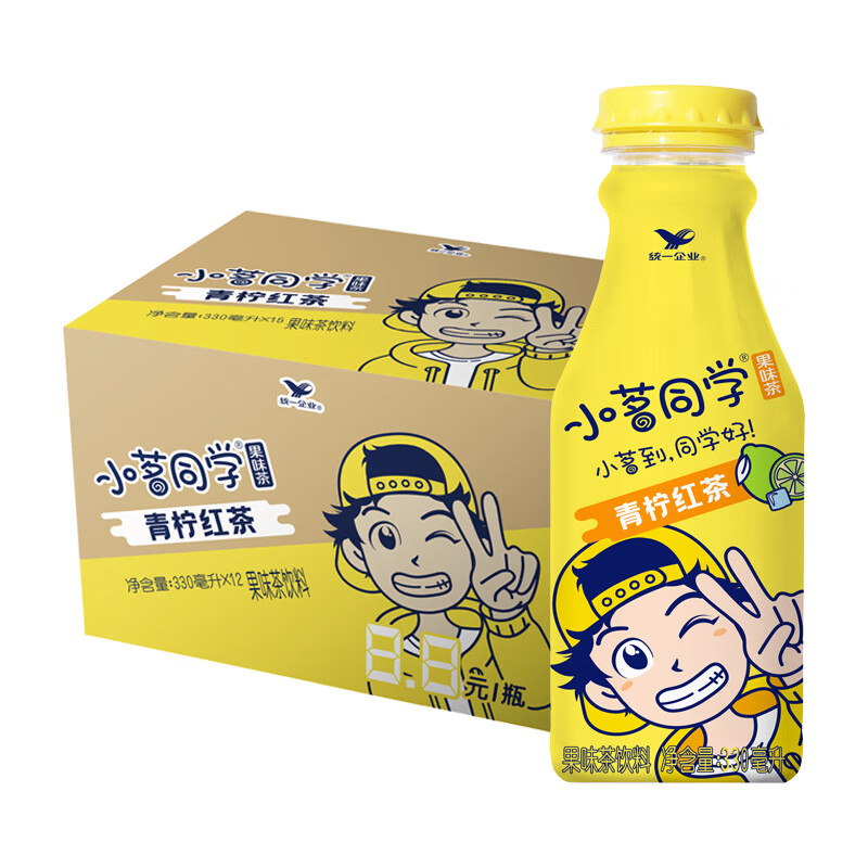 统一小茗同学果汁茶青柠红茶330毫升 330ml*12瓶 新老包装随机发货