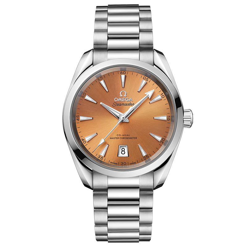 歐米茄（OMEGA）瑞士手表 海馬系列新款150米防水自動機械男表38mm【新年禮物】 220.10.38.20.12.001鋼帶橙盤