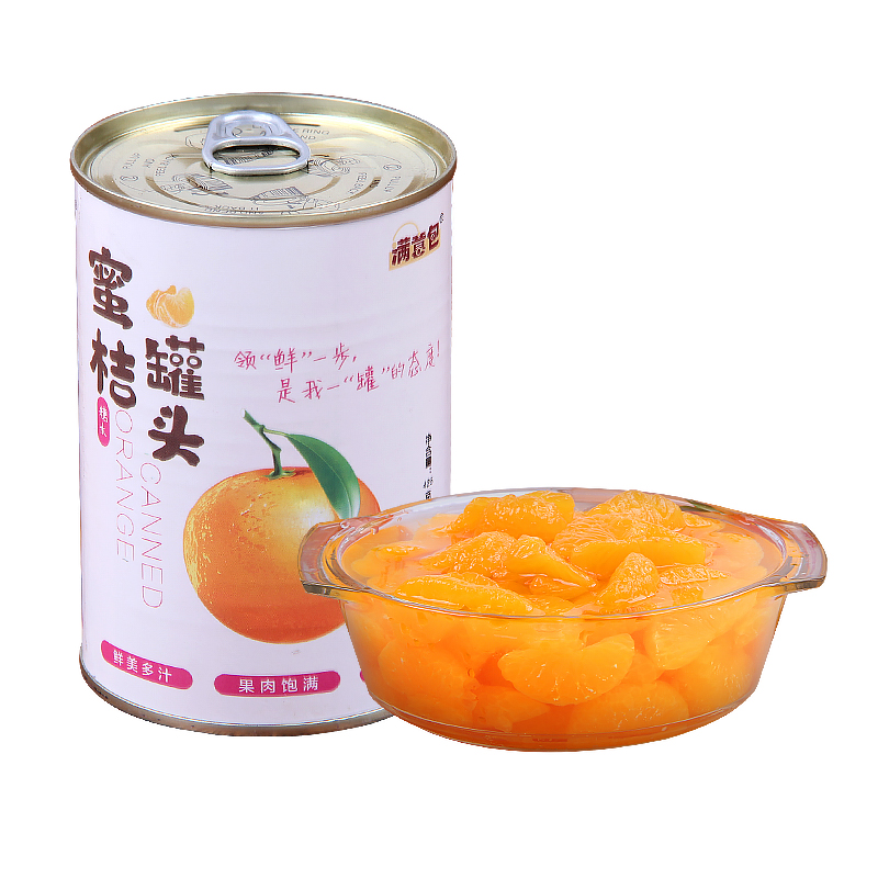 满意包 糖水橘子桔子罐头水果罐头425克/罐