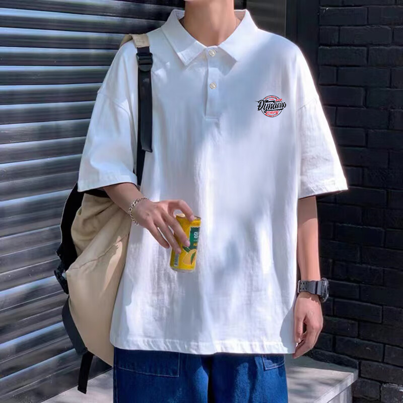 浣卿袖有领短袖男夏季polo男士t恤ins潮牌宽松韩版半袖上衣百搭休闲