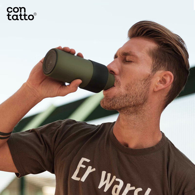 吉姆蓝杰contatto吉姆蓝杰车载运动不锈钢保温杯男士户外杯子男生颜值水杯 探险家500ml可定制