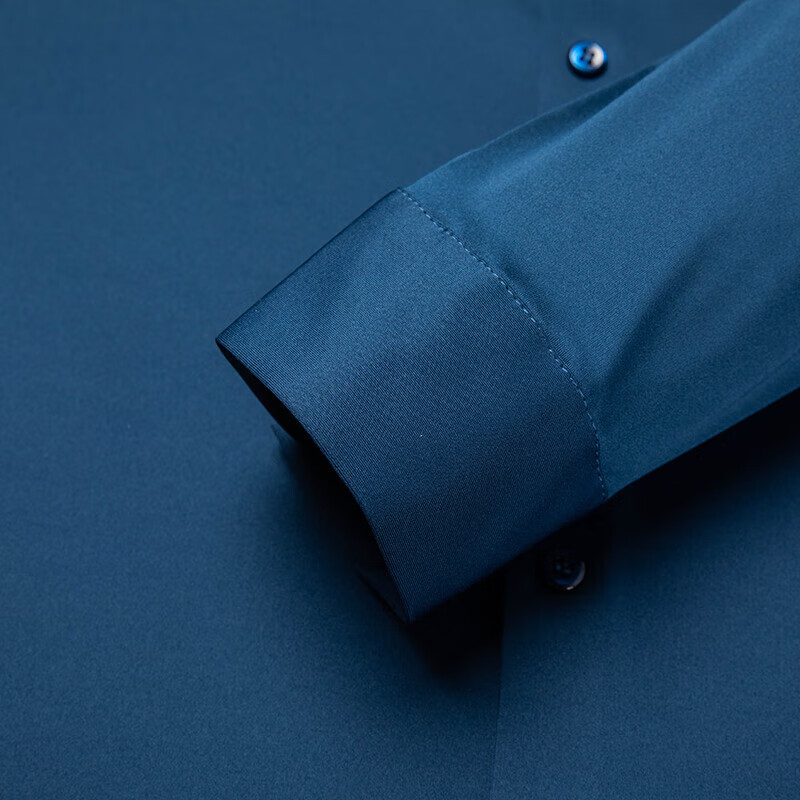 罗蒙（ROMON）高弹无痕长袖衬衫男春季新款中青年商务休闲易打理百搭职业装衬衣 白色 2XL 建议体重155-175斤