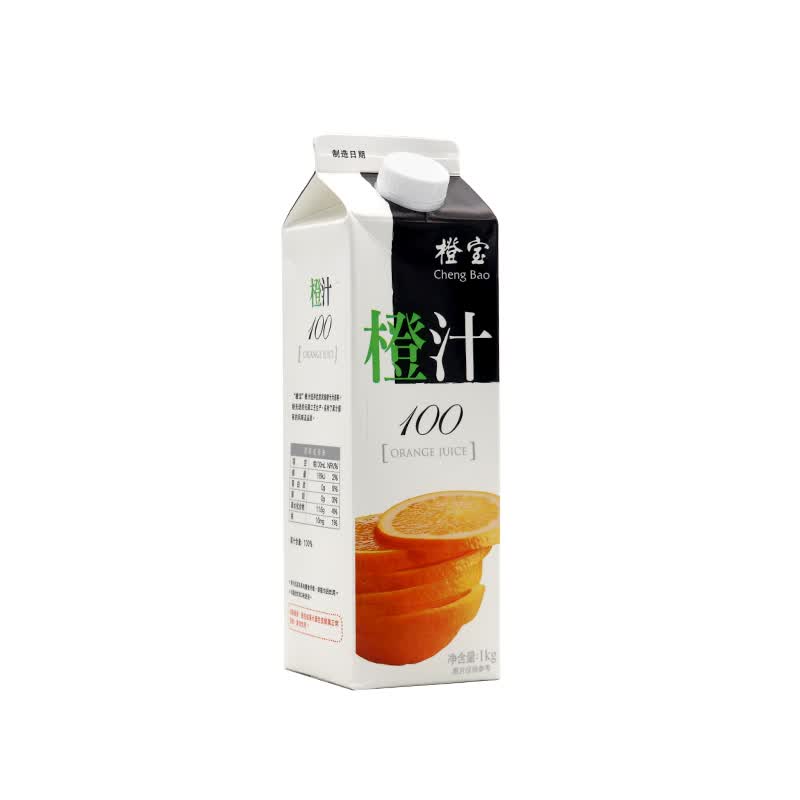 橙宝果汁100%浓缩橙汁1l苹果汁菠萝汁番茄汁西柚汁饮料鸡尾酒辅料 橙