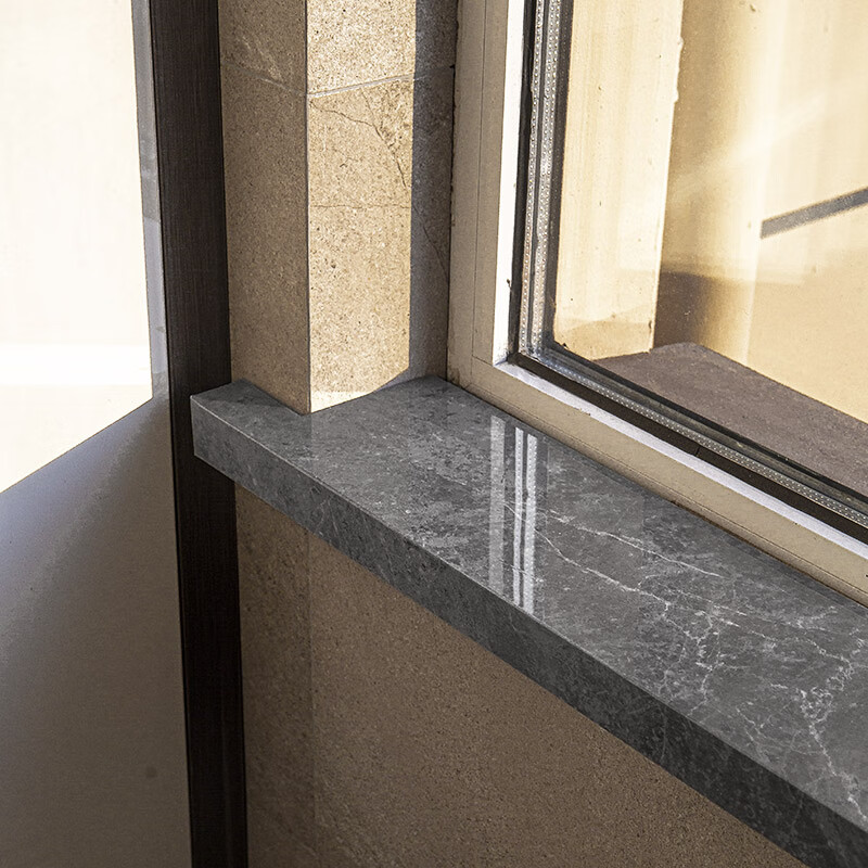仟舞窗台板仿大理石窗台板自粘复合亚克力台面加宽板窗套包边门 爵士