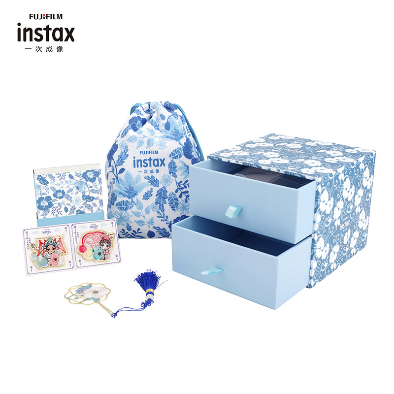 富士INSTAX 一次成像 mini系列周边配件盒 青花瓷 周边配件