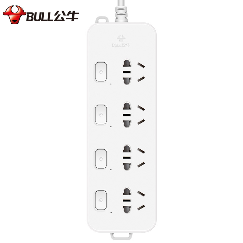 公牛（BULL）新国标分控插座/插线板/插排/排插/接线板/拖线板 GN-B3043 4位分控全长1.2米 独立开关 