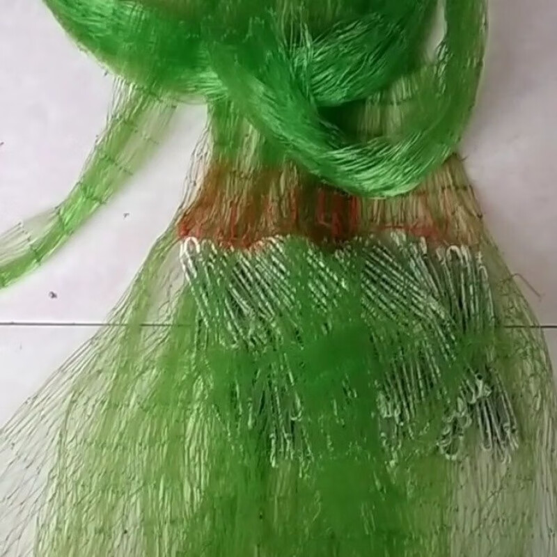 皮玩大师渔网手工制作钓鱼线双扣编织手老式旋网传统渔网胶丝 赠1指半