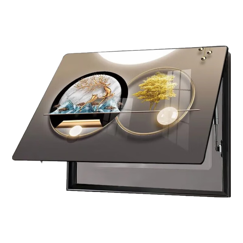 歐因【爆款】電表箱裝飾畫2025新款免打孔液壓桿配電箱開關(guān)盒子遮擋畫 款式19 70*50【遮擋60*40】