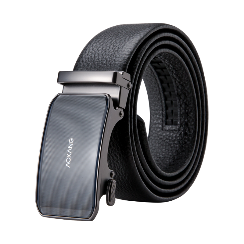 奧康皮帶男士自動扣商務腰帶頭層牛皮褲帶情人節(jié)禮物送男友老公