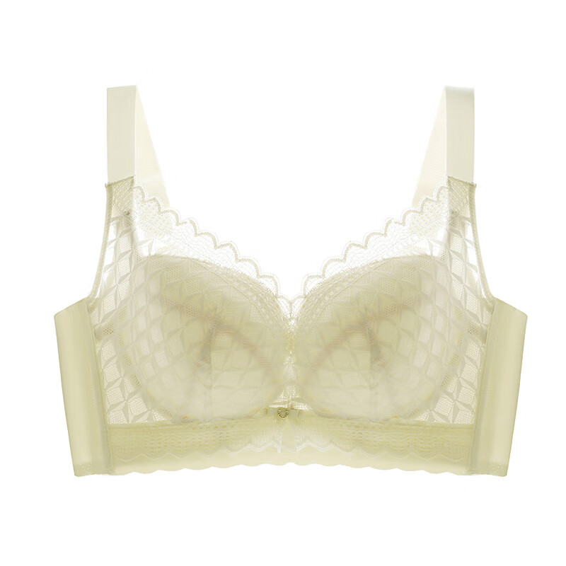 罩杯上托文胸薄款防下垂收副乳调整型大胸显小内衣女乳胶 白 80b 36