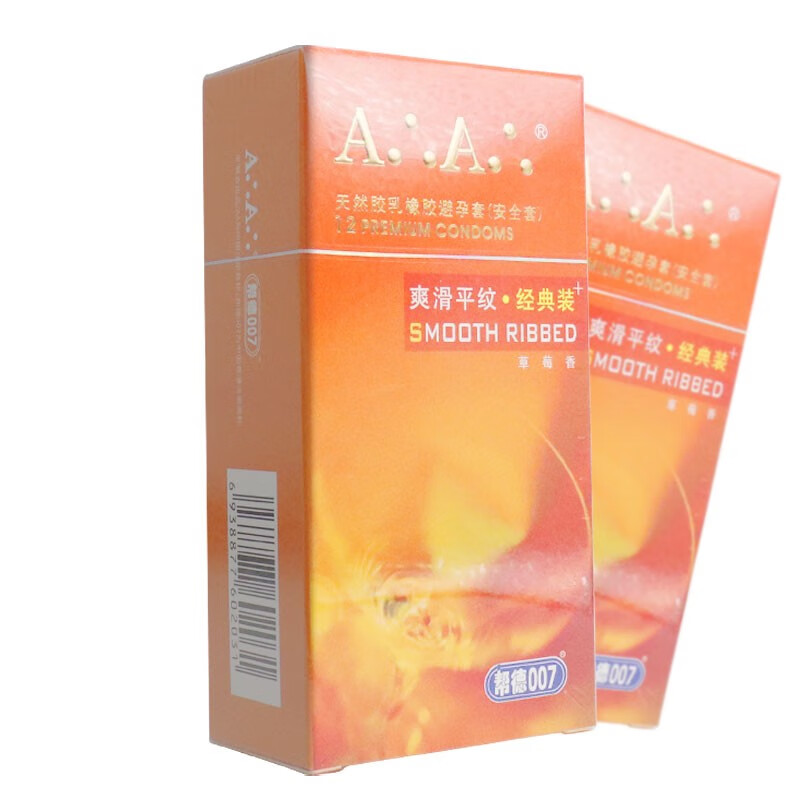 aa帮德007避孕套(爽滑平纹12只装) 1盒