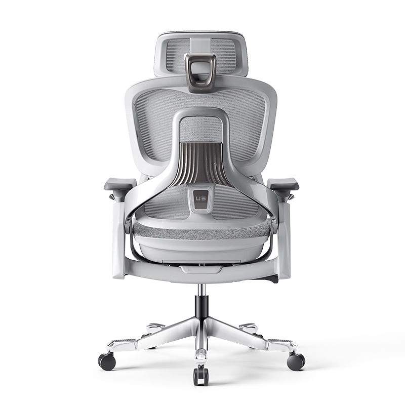 UE 永艺 撑腰椅Flow530/550派椅人体工学椅电脑椅办公老板椅午休整椅发货 灰色-全网植绒款-预售25号前发出