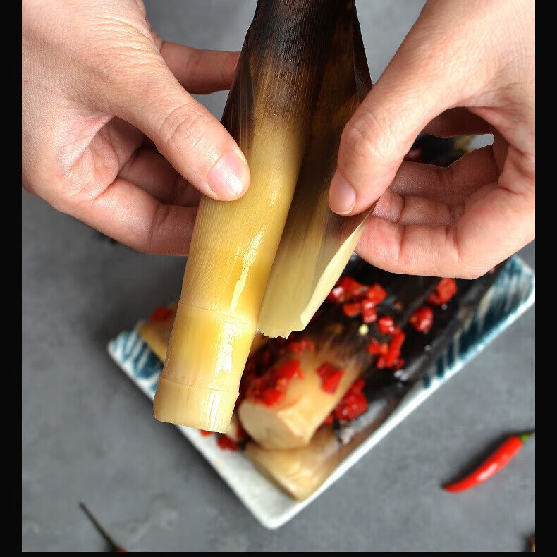 夷山夷水网红手剥笋开袋即食香辣泡椒脆笋260gX3包 原味10包