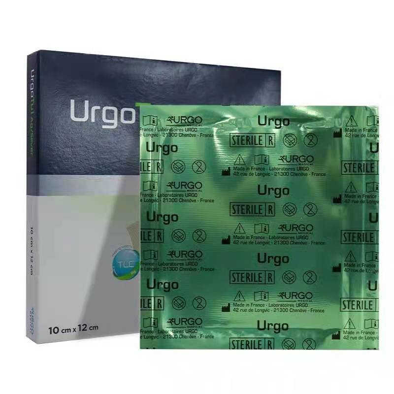 优格（URGO）优妥银SSD脂质水胶体硫酸银敷料油砂布烧伤烫伤银离子敷料 升级版553210【10X12cm】一片