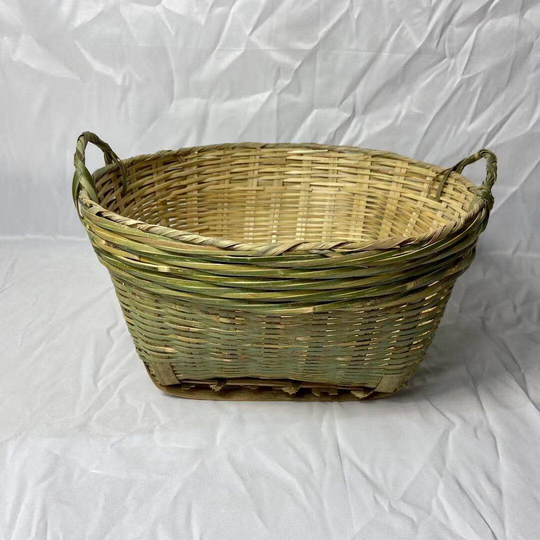 亿程手工竹编鸡蛋小箩筐淘米箩篼粮食竹筐收纳篓筐簸箕家用箩筐竹篓筐