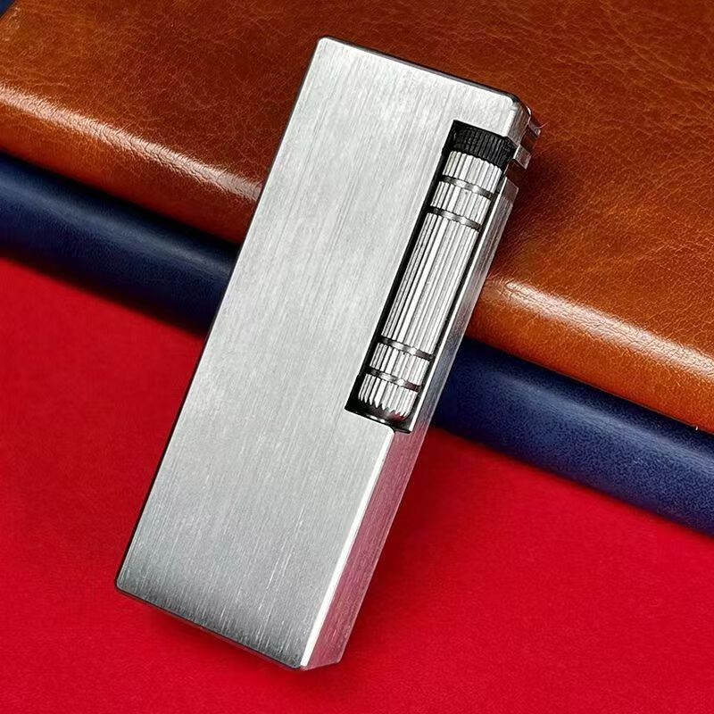 手工钛合金煤油打火机侧滑轮轻巧耐用个性礼品打火机批发 钛合金鱼肠