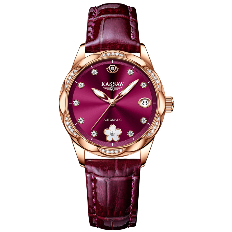kassaw 【新品】瑞士认证卡梭手表女士全自动机械表女表瑞士认证防水