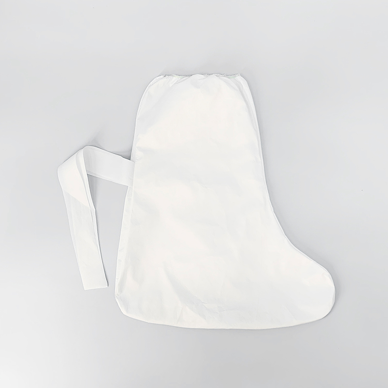 隔离鞋套一次性无纺布防护靴套长款高筒防水防滑耐磨加厚防尘脚套 sf