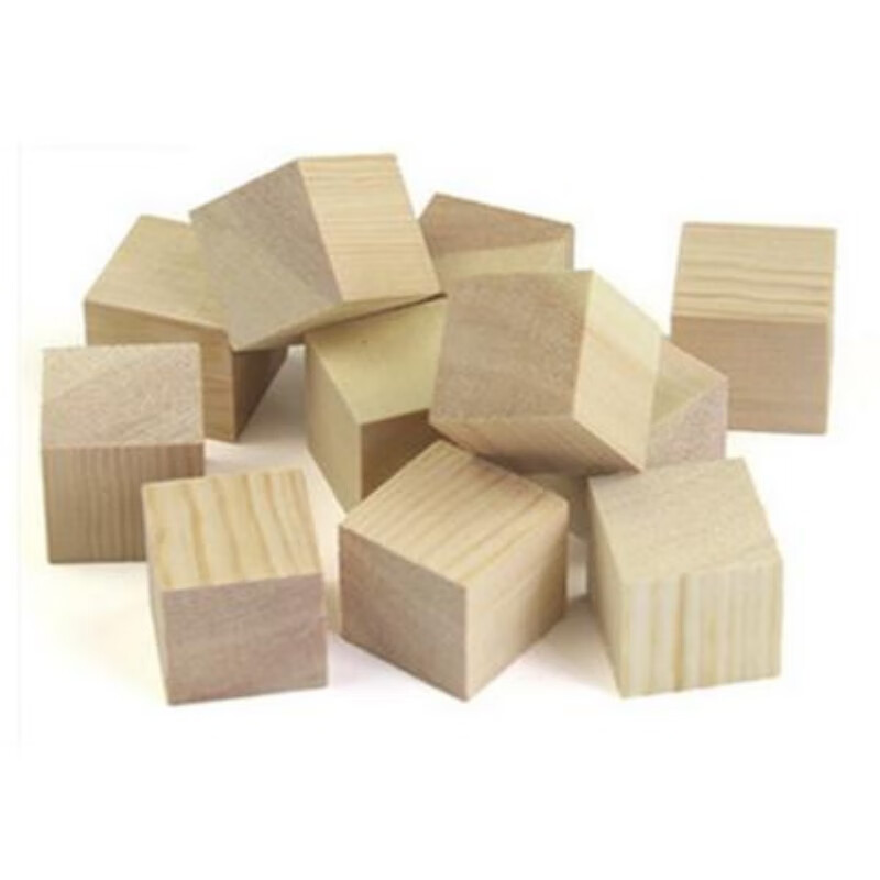 胜塑(shengsu)木方块 松木块木小木块 方木块 正方形木块 积木模型