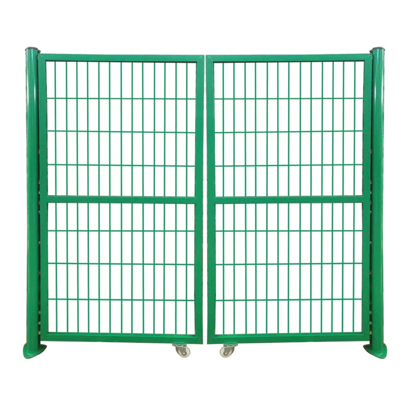 配套门隔离网门围栏防护网门隔断工厂设备移动防护门对开门2米高4米宽