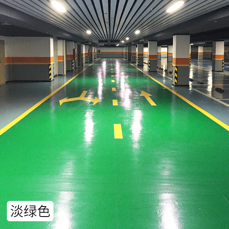 水性环氧树脂地坪漆 室内外家用防水自流平水泥地面地板漆 淡绿色 5l