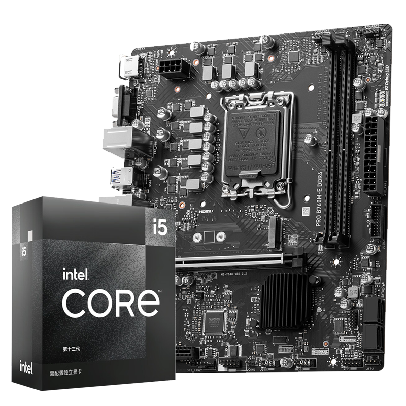 ΢ Ӣض 13I5  ΢ B760 CPUװ PRO B760M-E DDR4 I5 13490Fʵ1149Ԫ