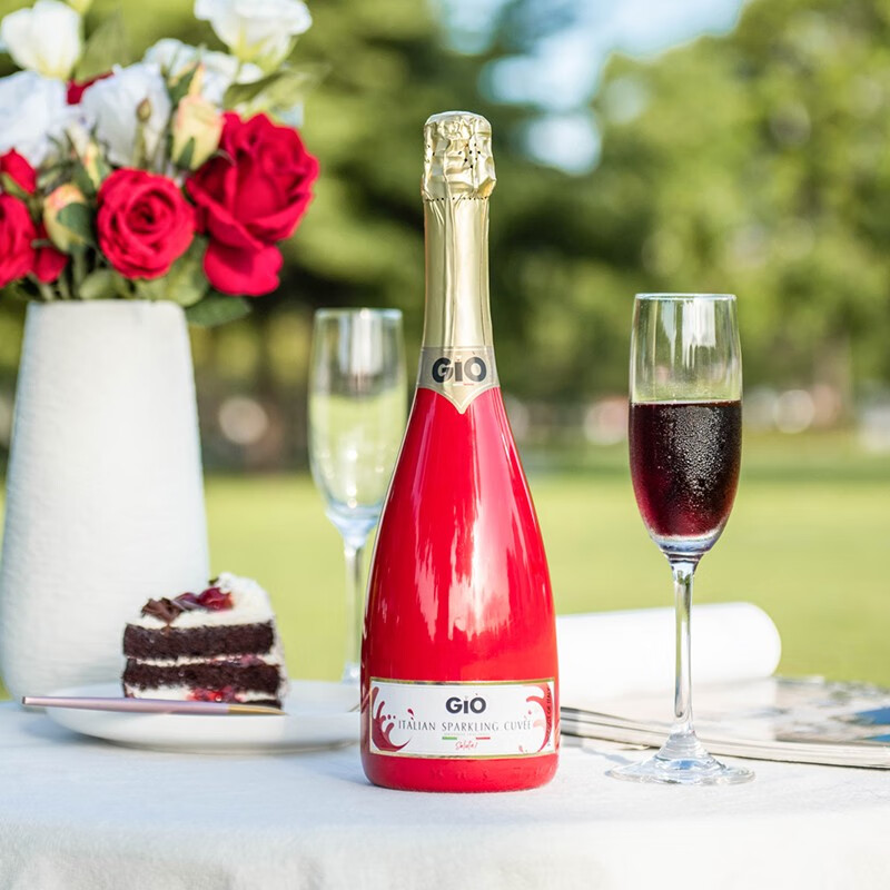 蓝菲1819 意大利进口葡萄酒 极欧起泡红葡萄酒 瓶