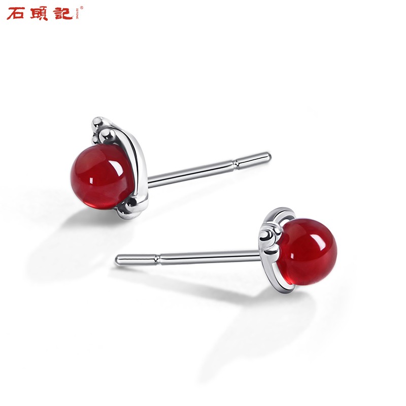 优缺点评测石头记（istone）红玛瑙耳钉评价真的好吗？入手体验不看后悔