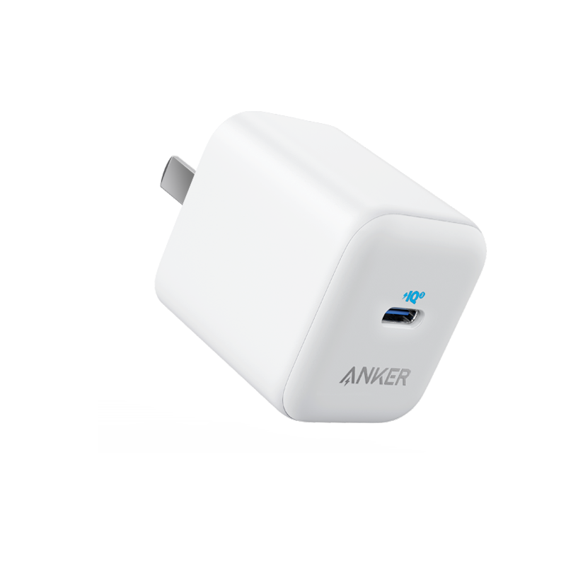 Anker PD20W快充充电器 便携可折叠充电头支持苹果安卓华为USB-C PIQ3.0快充插头 20W充电器+0.9m苹果数据线