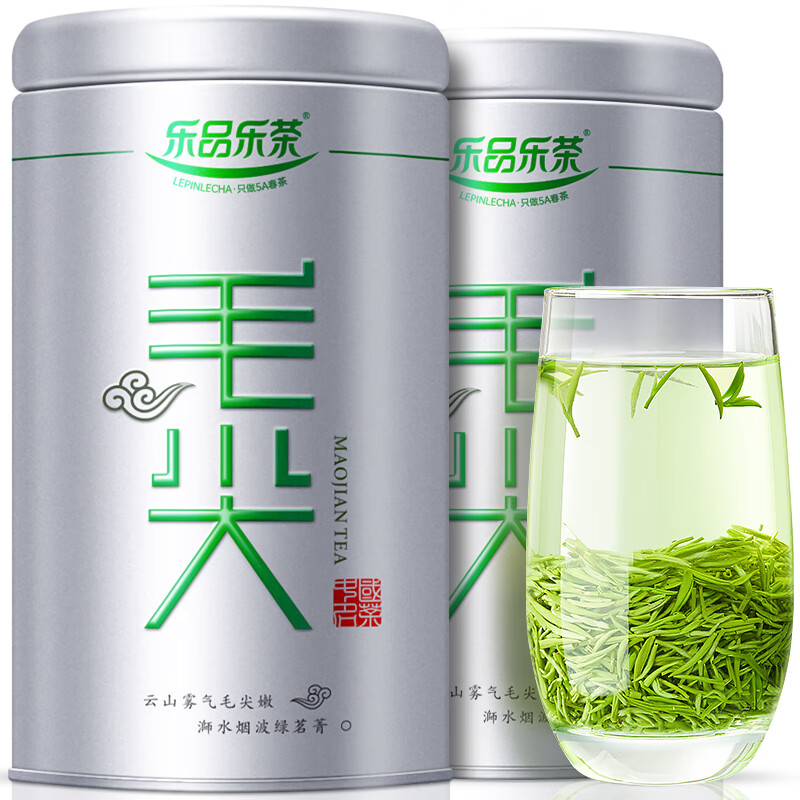 乐品乐茶绿茶毛尖茶叶特级250g  2024新茶明前春茶嫩芽自己喝端午礼盒装