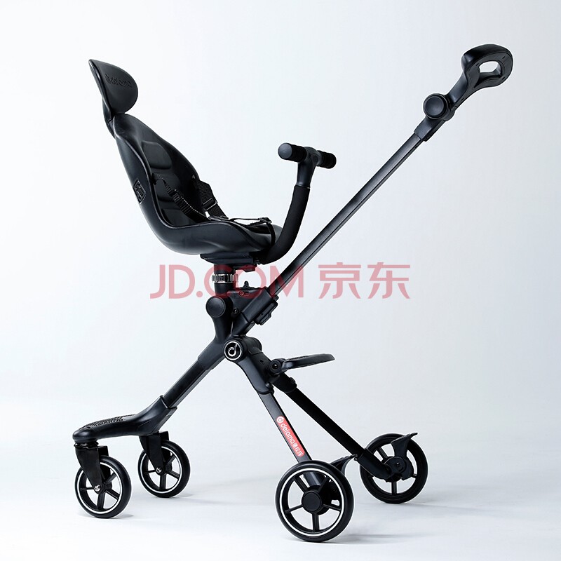 DELAMA德拉玛溜娃神器遛娃婴儿推车儿童双向轻便高景观折叠可上飞机一键收车升级版阳极黑色