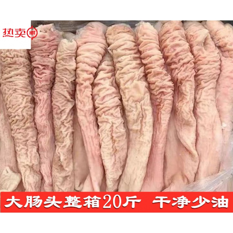 桃西村新鲜冷冻猪大肠大肠头 猪肥肠干净少油饭店面馆食材 5斤
