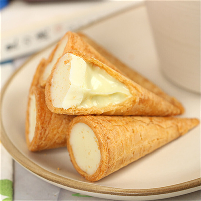 虎钢馋巧克力奶油夹心爆浆雪糕筒甜筒 香草拿铁味